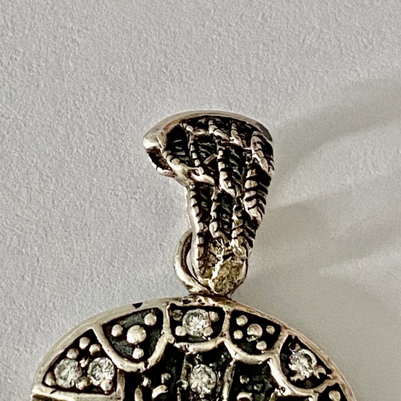 Angel wing cz pendant 925 sterling silver - Picture 3 of 4